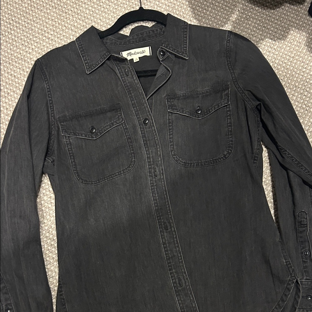 Madewell Charcoal Button-Up Shirt